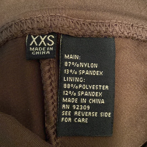 Brand New DG2 Brown Slim & Sleek Coated Leather Leggings…size XXS - Picture 3 of 6